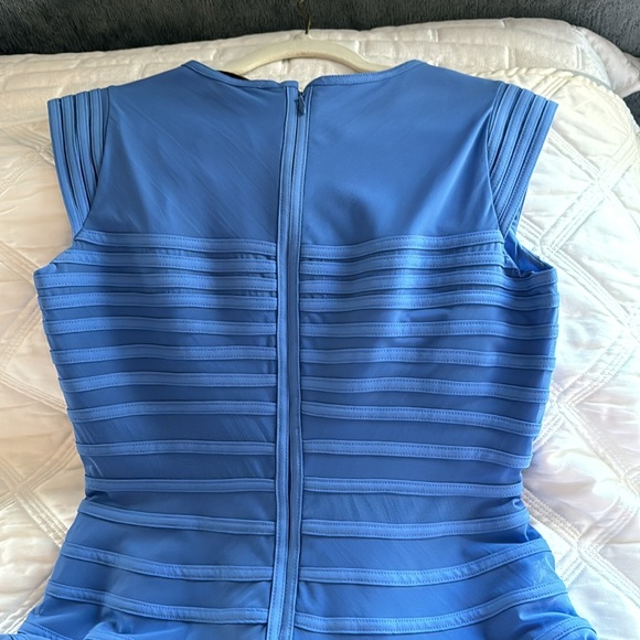 Halston Hertiage Dress, C - Blue, S - 10, Cap Sleeves, Lined, Back Zipper - Picture 7 of 9